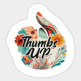 Floral thumbs up Plant lovers Sticker